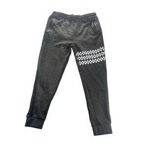 Public Record Black Checkered Jogger Sweatpants Women's Size XL